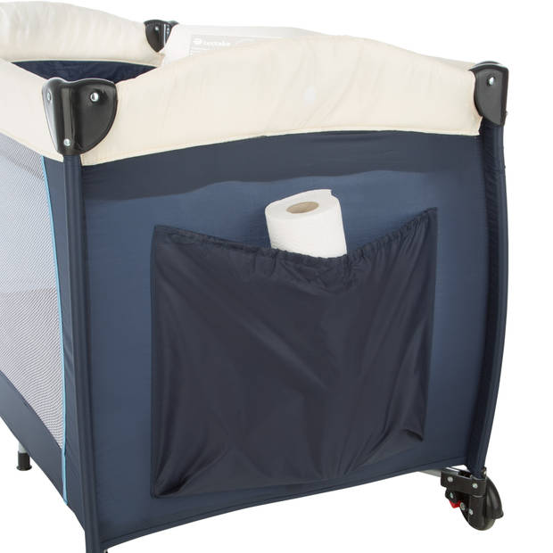 tectake reisbed babybed campingbed reisbedje Dodo blauw - 402201 - 132x75x104cm incl. draagtas