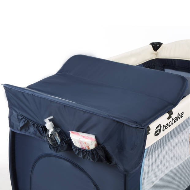 tectake reisbed babybed campingbed reisbedje Dodo blauw - 402201 - 132x75x104cm incl. draagtas