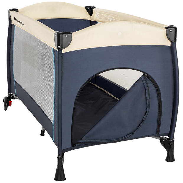 tectake - kinder reisbed babybed - blauw - 402416 - 126x65x80 cm met draagtas