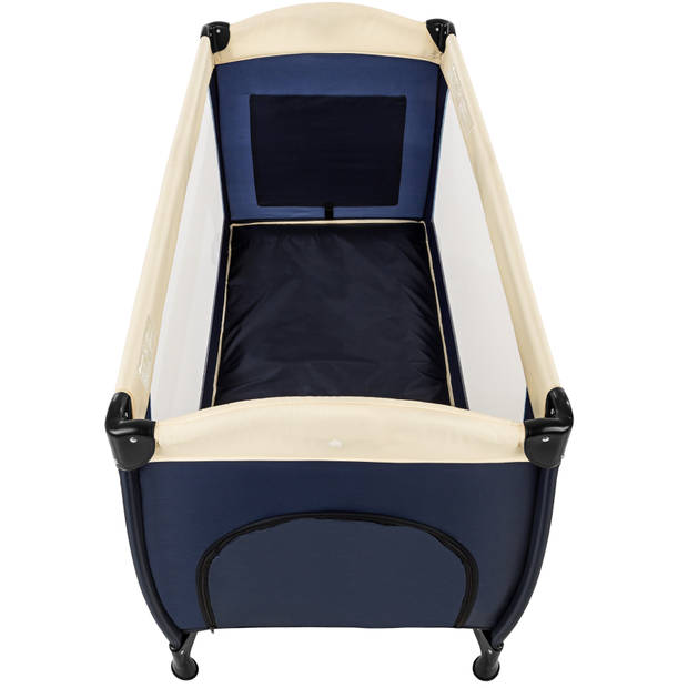 tectake - kinder reisbed babybed - blauw - 402416 - 126x65x80 cm met draagtas