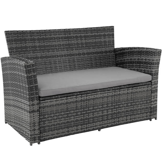 tectake -Zitgroep Modena- Wicker-grijs - 403279 - incl. beschermhoes