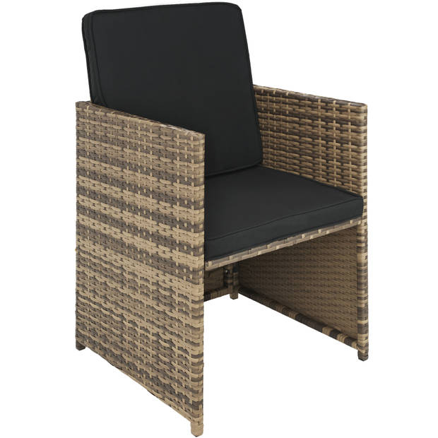 tectake -zitgroep Palermo-Wicker meubelset- gezellige zitgroep met functioneel design-natuur - 403563