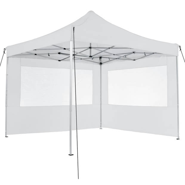 tectake - partytent 3x3 m. opvouwbaar - 4 wanden - wit 403153