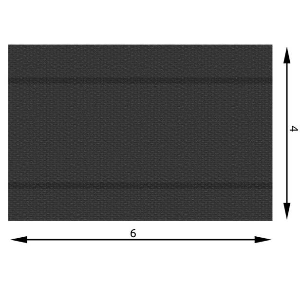 tectake - Zwembadafdekking zonnefolie zwart rechthoekig 400 x 600 cm - 403098