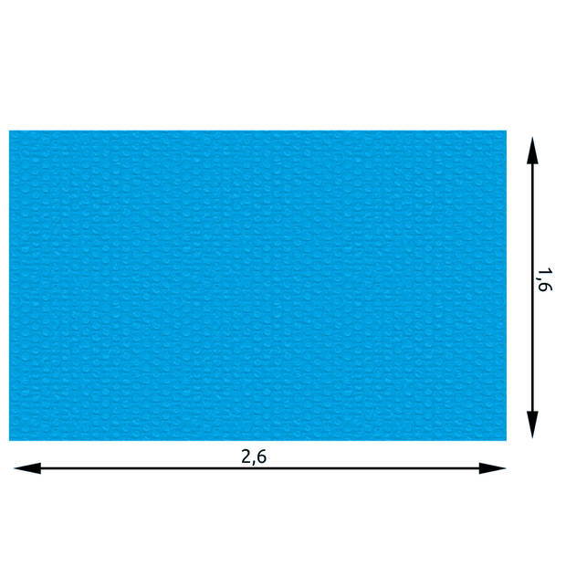 tectake - Zwembadafdekking zonnefolie blauw rechthoekig 160 x 260 cm - 403101