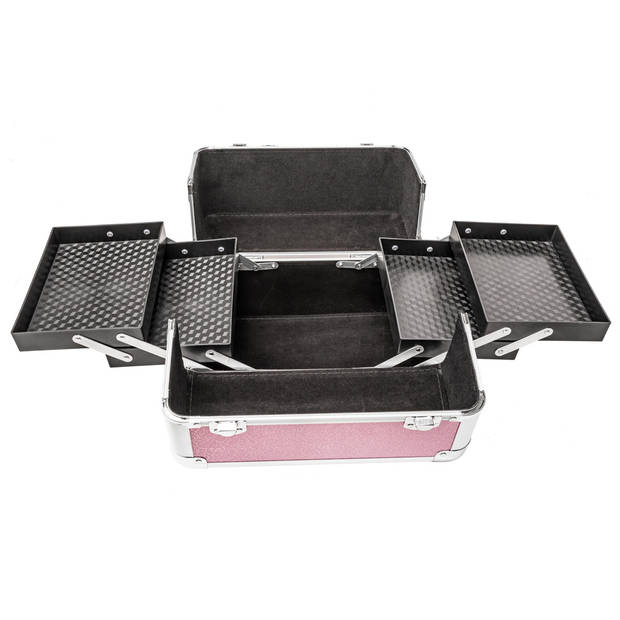 tectake® - Beautycase - Afsluitbaar - Roze - 401069