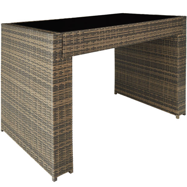 tectake - complete wicker barset Ibiza - natuur - 404387 - met beschermende hoes