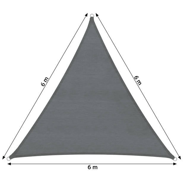 tectake - Driehoekig zonneluifel van polyethyleen, variant 2 600 x 600 x 600 cm SKU: 403891