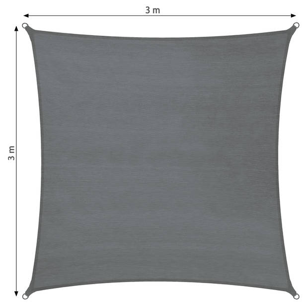 tectake - Vierkant zonneluifel van polyethyleen, variant 2 300 x 300 cm SKU: 403892