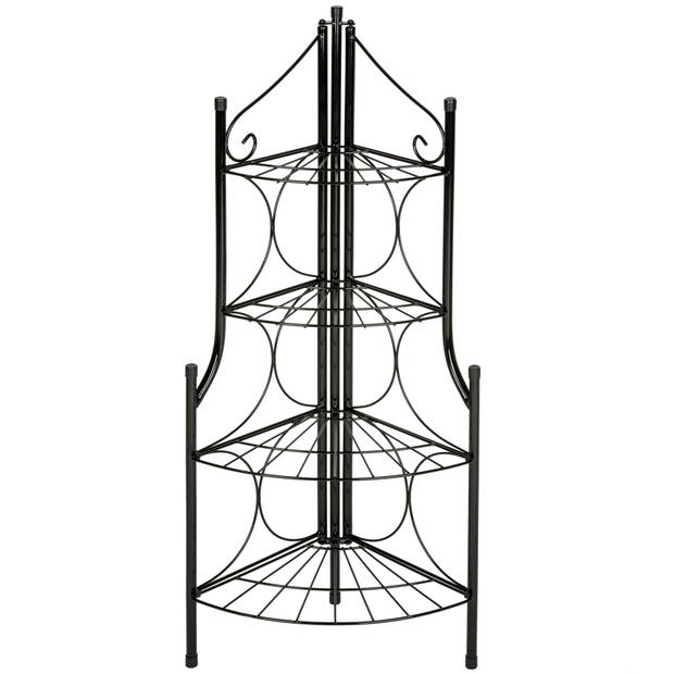 tectake - plantentrap, hoekmodel, 4 niveaus 30 x 30 x 106 cm - 402090