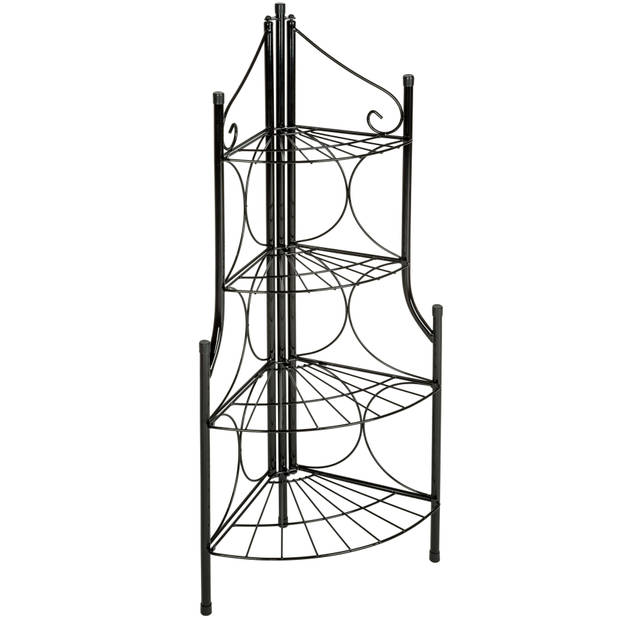 tectake - plantentrap, hoekmodel, 4 niveaus 30 x 30 x 106 cm - 402090