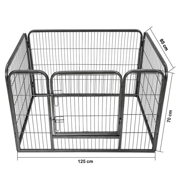 tectake Puppyren of Hondenren - 125 x 85 x 70 cm