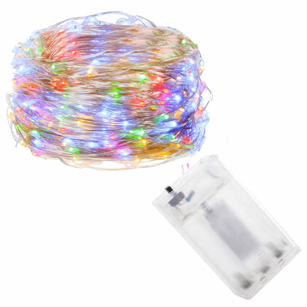 Kerstverlichting 4.9 m Batterij 50 LED Multicolor