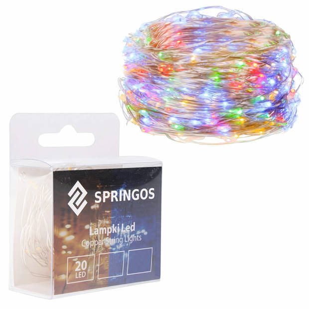 Kerstverlichting 1.9 m Batterij 20 LED Multicolor