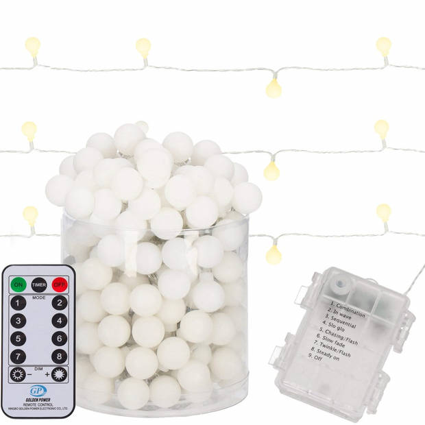 Kerstverlichting Binnen & Buiten 7.5 m Inclusief Snoer Batterij 50 LED Warm Wit