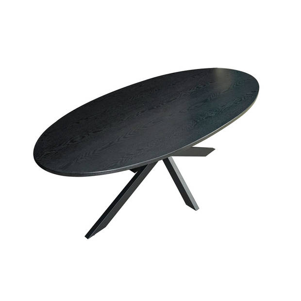 Eettafel ovaal 210cm Rato zwart ovale tafel