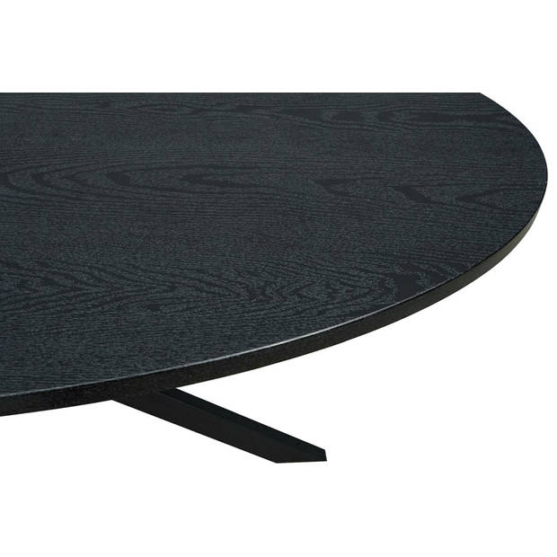 Eettafel ovaal 210cm Rato zwart ovale tafel
