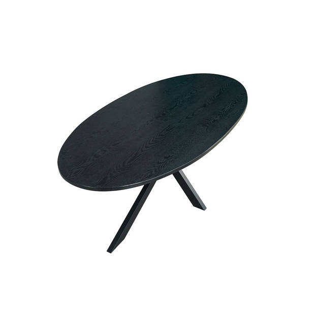 Eettafel ovaal 160cm Rato zwart ovale tafel