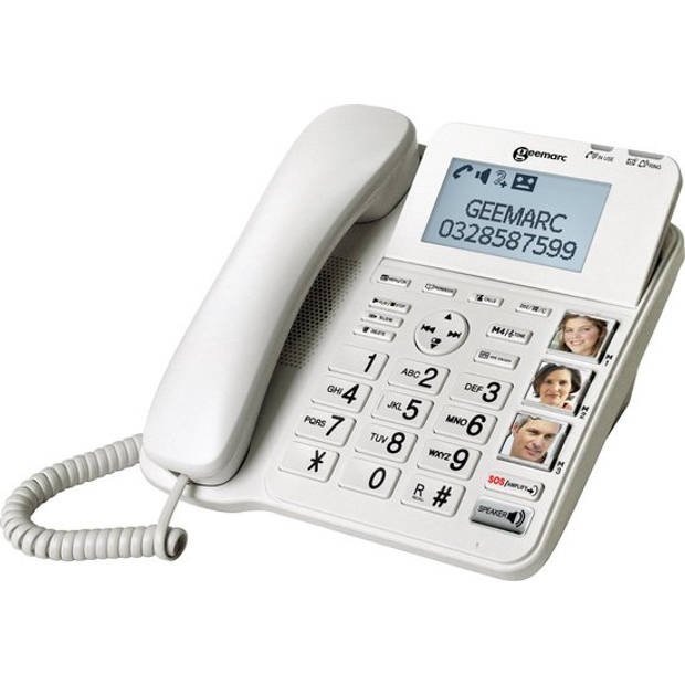 GEEMARC AmpliDECT COMBI595 combinatie van vaste telefoon en draadloze telefoon met versterking voor slechthorenden