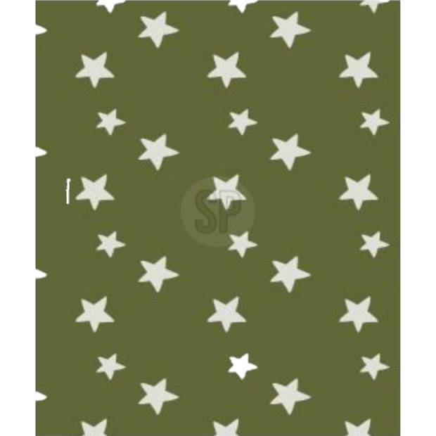 Polyester fleece deken/dekentje/plaid 130 x 170 cm marine groen met sterren - Plaids