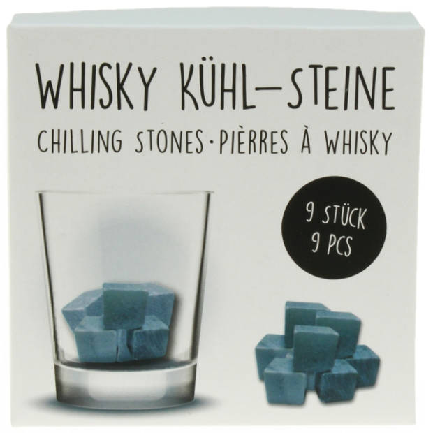 Whiskey glazen - 4x stuks - transparant - 450 ml - incl. 9x stuks ijsblokjes - Whiskeyglazen