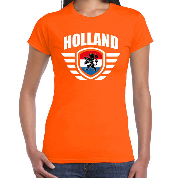 Holland landen / voetbal t-shirt oranje dames - EK / WK voetbal M - Feestshirts