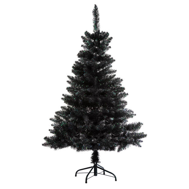 Set van 2x stuks kunst kerstbomen/kunstbomen zwart H150 cm - Kunstkerstboom