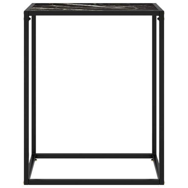 vidaXL Wandtafel 60x35x75 cm gehard glas zwart