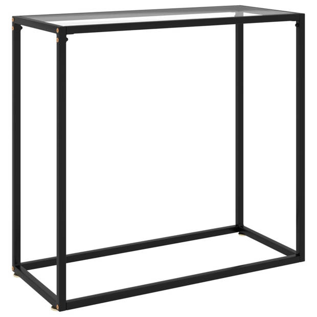 vidaXL Wandtafel 80x35x75 cm gehard glas transparant