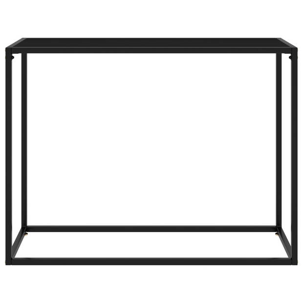 vidaXL Wandtafel 100x35x75 cm gehard glas zwart