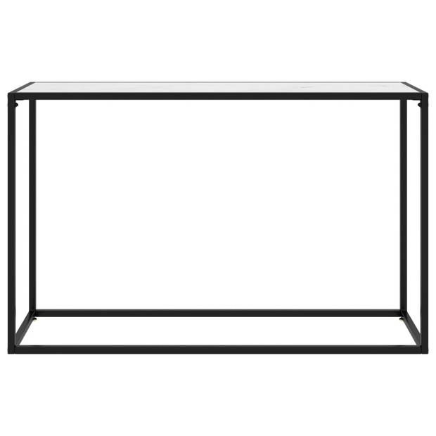 vidaXL Wandtafel 120x35x75 cm gehard glas wit