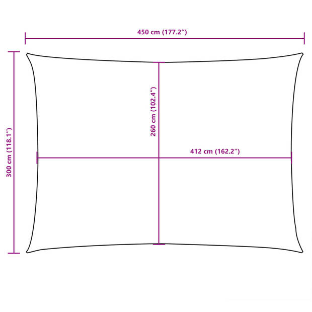 vidaXL Zonnescherm rechthoekig 3x4,5 m oxford stof terracottakleurig