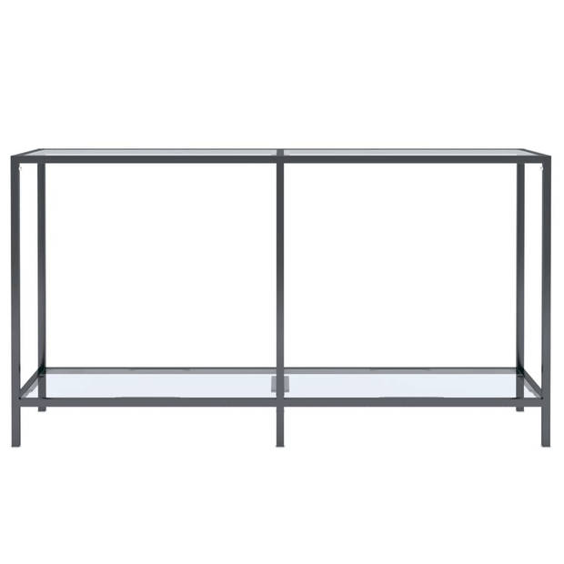 vidaXL Wandtafel 140x35x75,5 cm gehard glas transparant