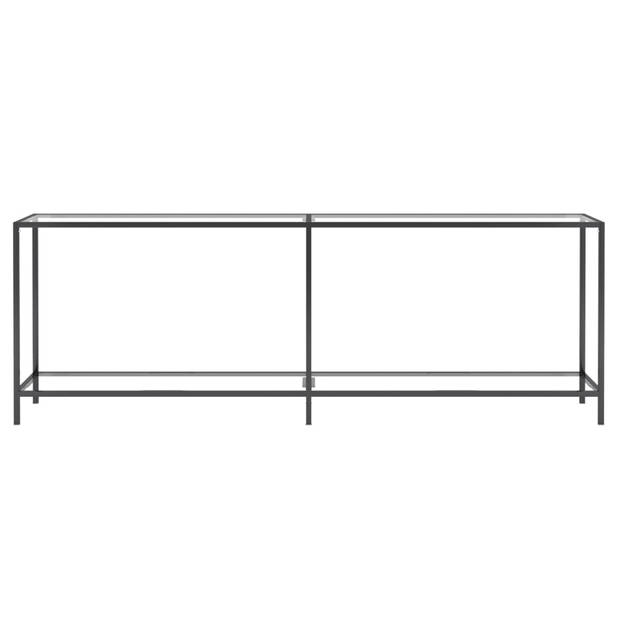 vidaXL Wandtafel 220x35x75,5 cm gehard glas transparant