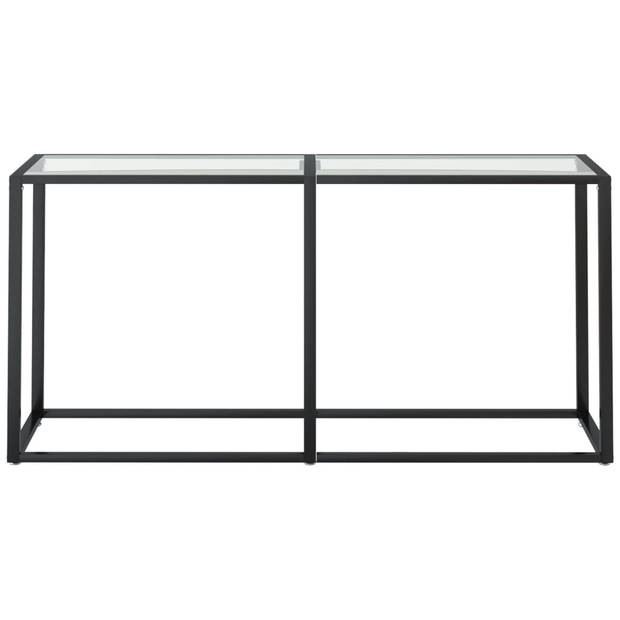 vidaXL Wandtafel 160x35x75,5 cm gehard glas transparant