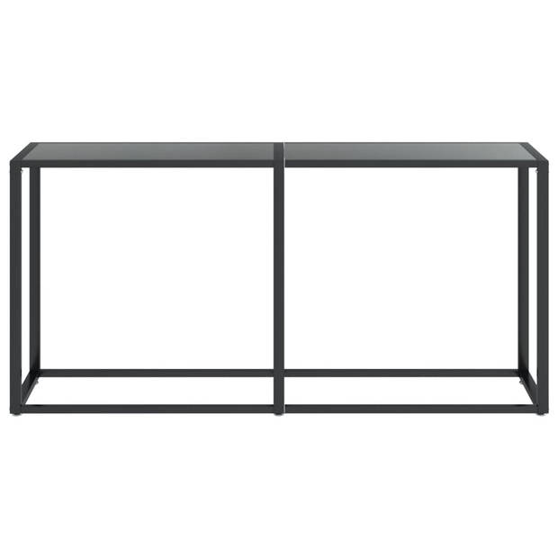 vidaXL Wandtafel 160x35x75,5 cm gehard glas zwart