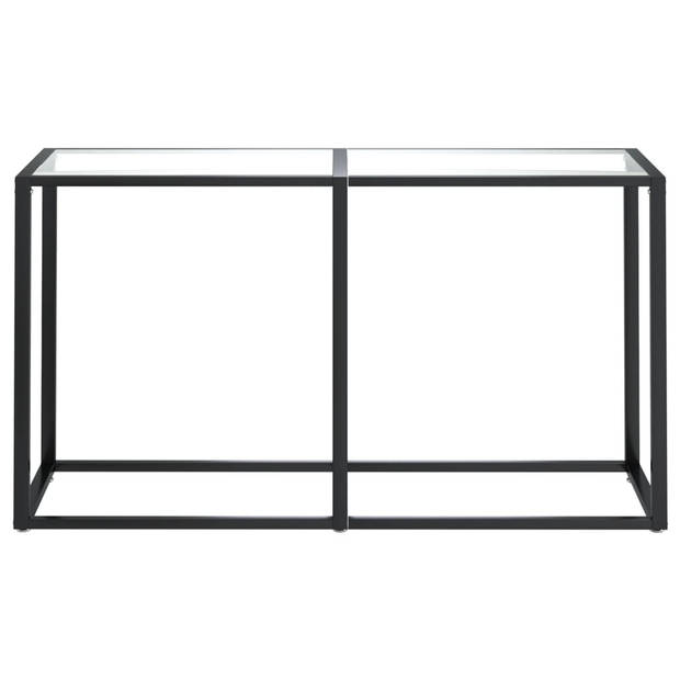 vidaXL Wandtafel 140x35x75,5 cm gehard glas transparant