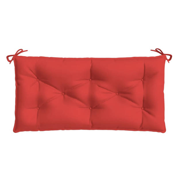 The Living Store Tuinbankkussen - Rood - 100 x 50 cm - Oxford stof - Holle vezel