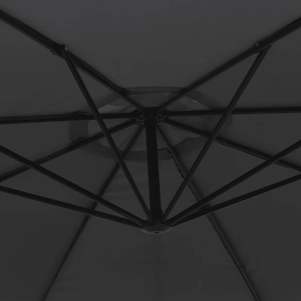 vidaXL Zweefparasol met aluminium paal 350 cm zwart