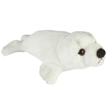 Pluche knuffel dieren Witte zeehond pup van 15 cm - Knuffel zeedieren