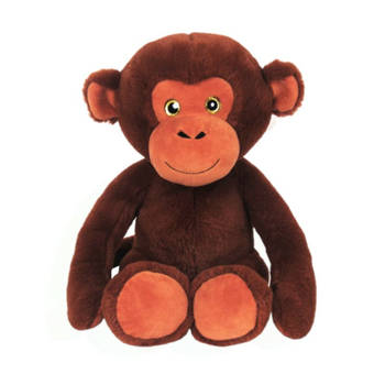 Pluche speelgoed knuffeldier Chimpansee aap van 28 cm - Knuffeldier