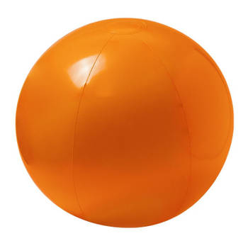 Opblaasbare strandbal extra groot plastic oranje 40 cm - Strandballen