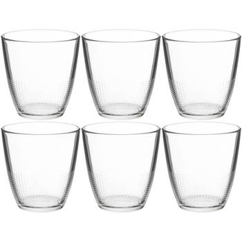 Set van 6x stuks water/sap glazen Claudi 250 ml van glas - Drinkglazen