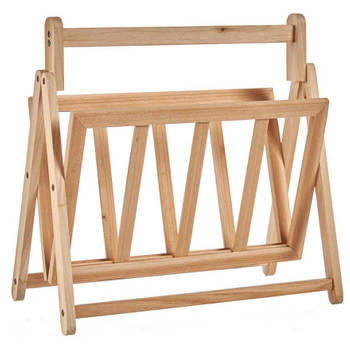 Lectuurbak/rek voor naast bank/stoel van hout 36,5 x 30 x 37,5 cm - Opbergmanden