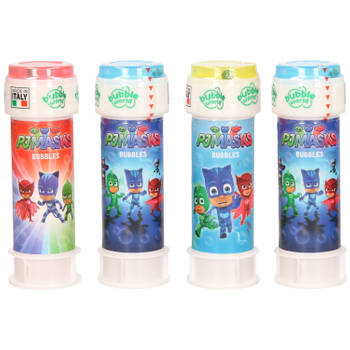 4x Disney PJ Masks bellenblaas flesjes met bal spelletje in dop 60 ml voor kinderen - Bellenblaas