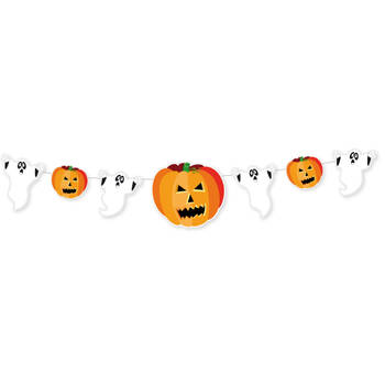 Halloween/Horror thema spoken/pompoenen slinger 1,6 meter - Feestslingers