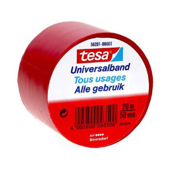 1x Tesa Universalband isolatie tape rood 20 mtr x 5 cm - Tape (klussen)