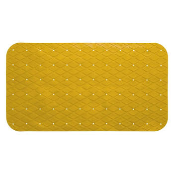 5five Badkamer mat - Anti-slip - geel - 70 x 35 cm - Badmatjes