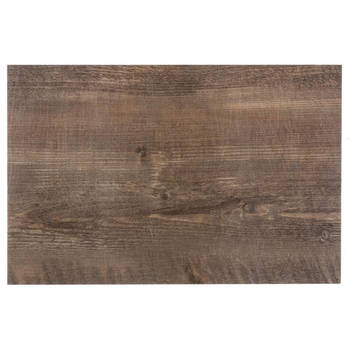 Rechthoekige placemat hout print eiken PVC 45 x 30 cm - Placemats
