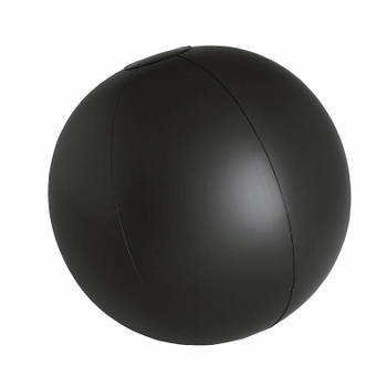 Opblaasbare zwembad strandbal plastic zwart 28 cm - Strandballen